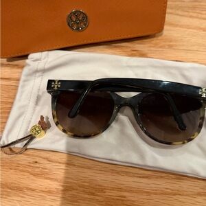 Tory Burch Black and Tortoise Sunglasses